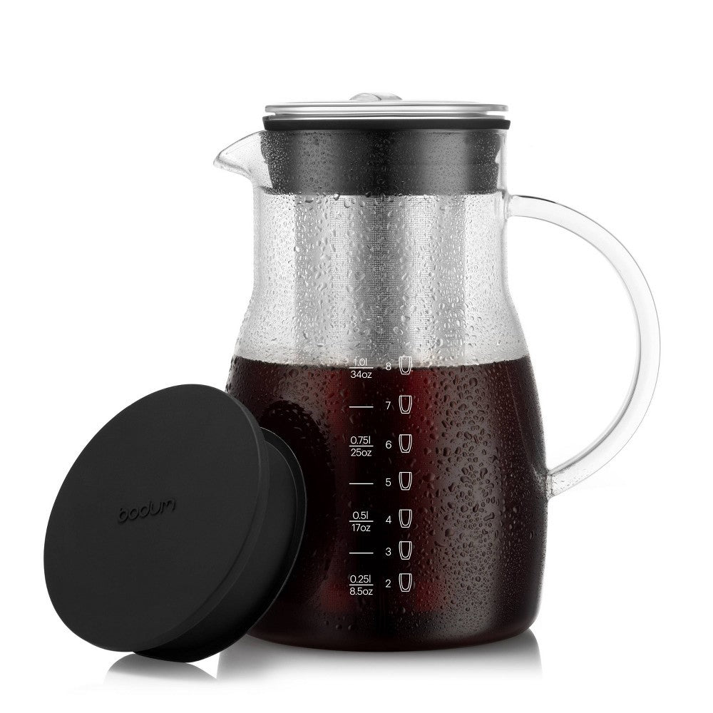 Bodum Melior 8c 34oz Cold Brew and Ice Tea Maker: Cold Brew Coffee Maker, BPA-Free, Dishwasher-Safe, Reusable Filter - Bellso